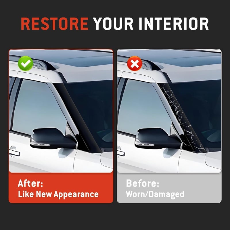 HYR A-Pillar Windshield Trim Molding Set Fit for Ford Explorer 2011-2019, Passenger Front Right Side, Outer & Inner, 926-451 BB5Z7803144AA BB5Z7803136AA BB5Z7803136BA - Image 3